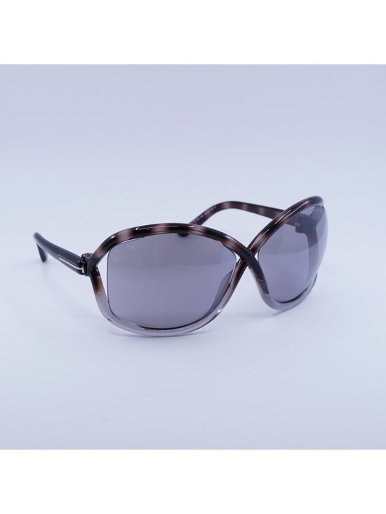 Tom Ford Bettina FT1068 55C Sunglasses Gradient Grey Havana Geometric Frame main image 7
